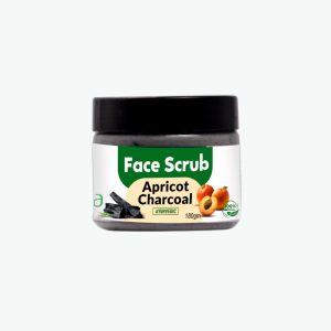 Face scrub – apricot & charcoal – 180gm